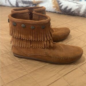 Minnetonka Brown leather Fringe Boots